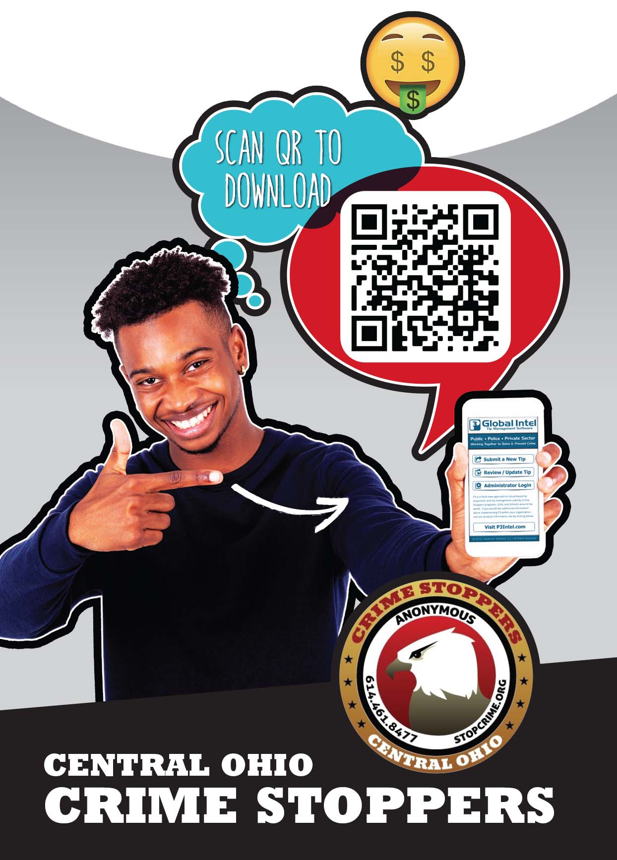 Scan the QR code to download the free P3 Tips app